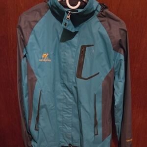 Camdyztop Mickymin Outdoor Mickymin Fashion Blue and Gray Rain Jacket